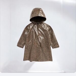 Something Navy Leopard Print K Raincoat girls long rain hooded